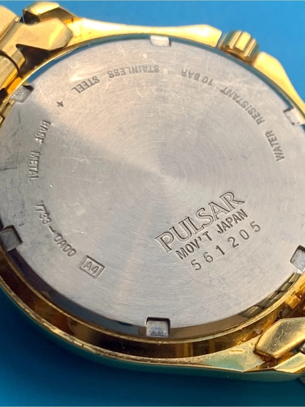 PULSAR By SEIKO V733-0A00 Men’s Vintage Wristwatch Day/Date Working New Battery